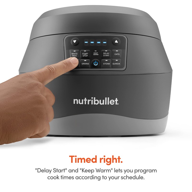 nutribullet EveryGrain Cooker, 11"D x 11"W x 9"H