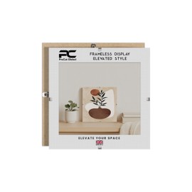 Procut Global 12X12 Clip Frames – Frameless Perspex Wall-Mount Display for Posters, Pictures, Photos & Certificates – Lightweight & Shatterproof – Sizes A6 to A0 & 4x4 to 100x90cm Available