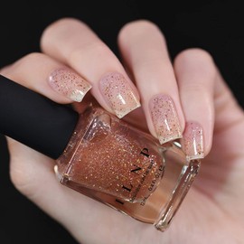 ILNP Love Triangle - Metallic Silver, Gold, and Rose Flakie Topper Nail Polish, Chip Resistant, 7-Free, Non-Toxic, Vegan, Cruelty Free, 12ml