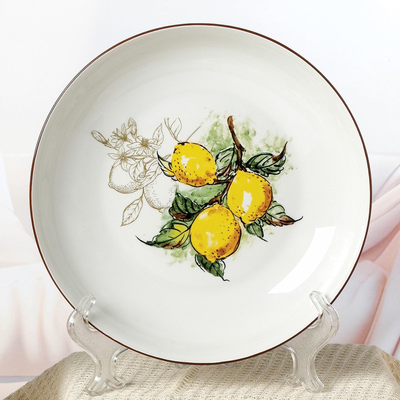 Porcelain Pasta Bowl Set, 11-inch Serving Bowl with 4 Individual