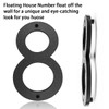 Modern Floating House Numbers for Outside 8 Inch Large Black