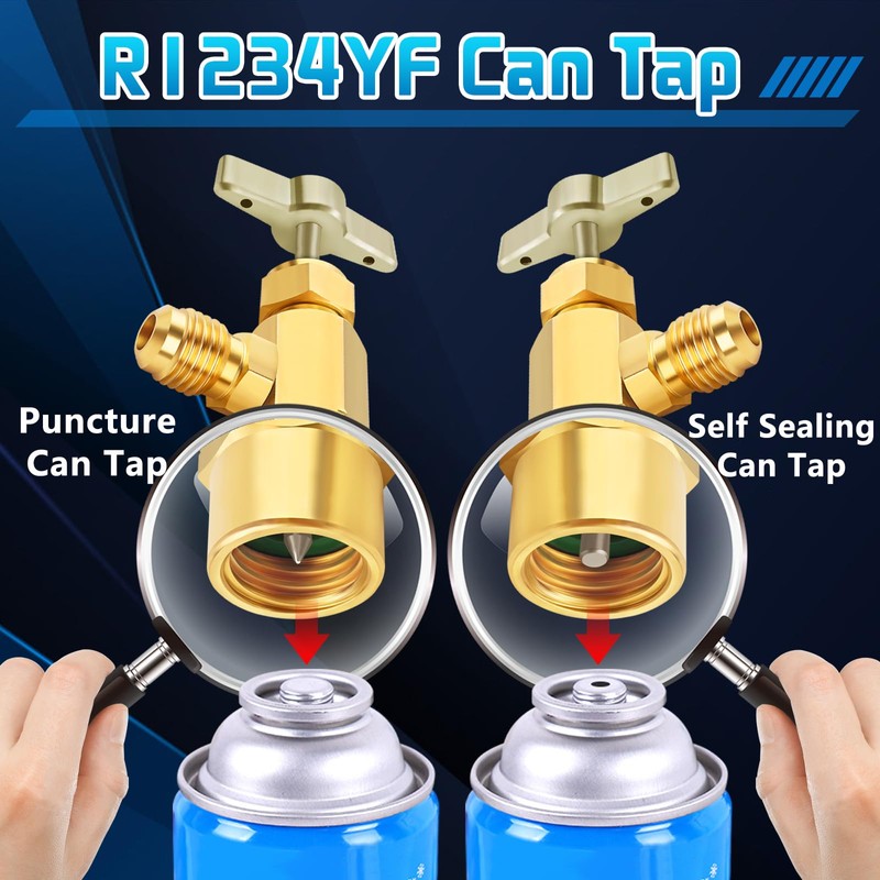 R1234YF Can Tap, R1234YF Self-Sealing and Puncture Style Refrigerant Can