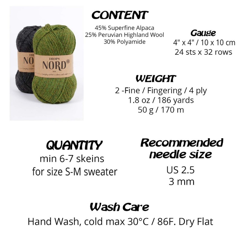 Drops Nord 01 UNI Off White Yarn