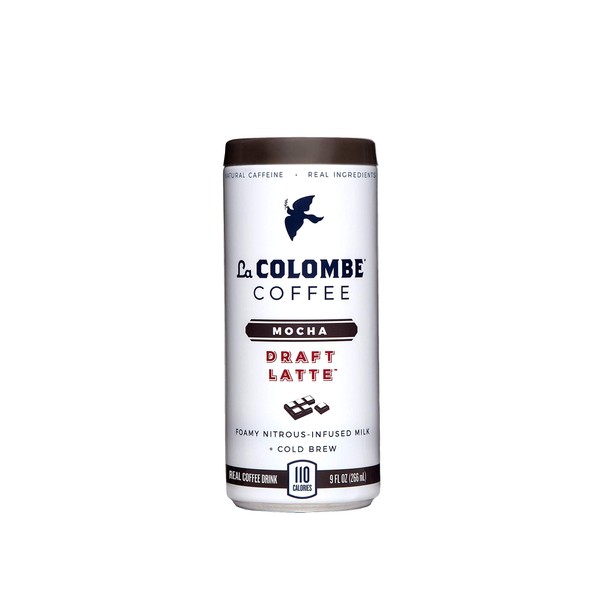 La Colombe Mocha Draft Latte - 9 Fluid Ounce, 16 Count - Cold-Pressed Espresso and Frothed Milk + Dark Chocolate - Made With Real Ingredients - Grab And Go Coffee, White, Brown