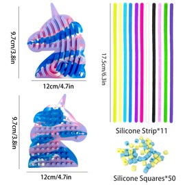 Ludihive Sensory Activity Board, Blue and Purple Batik Unicorn Sensory Toy, Activity Board, Sensory, ADHD and Autism Soothing, Sensory Toy for Children and Adults