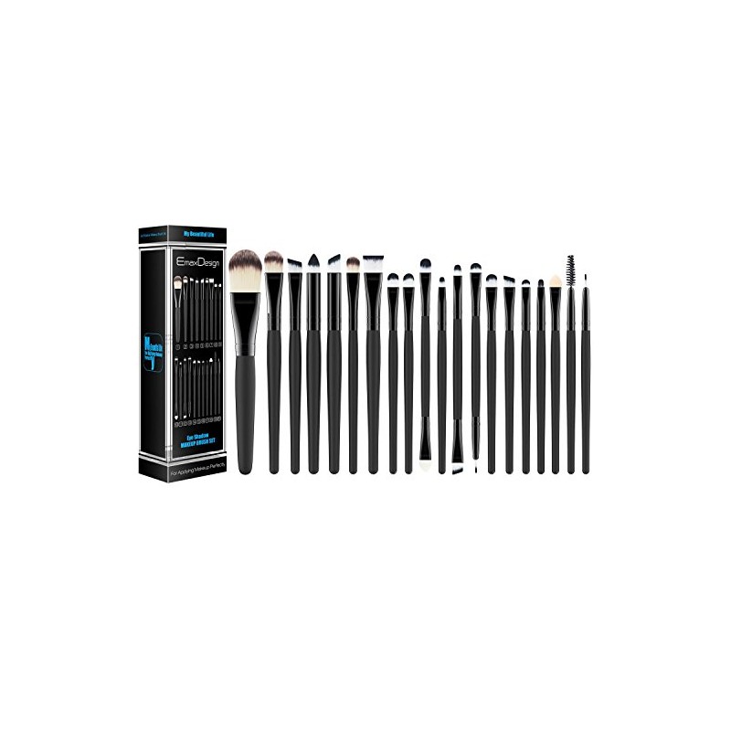 EmaxDesign 20 Pieces Makeup Brush Set Professional Face Eye Shadow