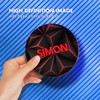 1 x Round Coaster - Name Simon Gamer Black Red