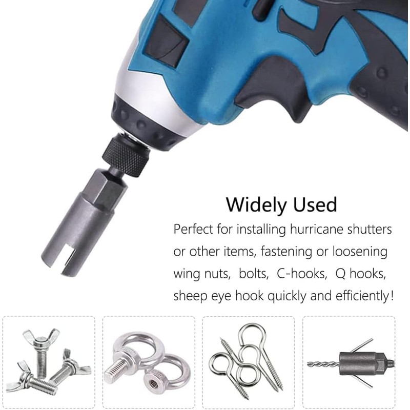 NACX 17mm Power Wing Nut Driver Set, Slot Wing Nuts