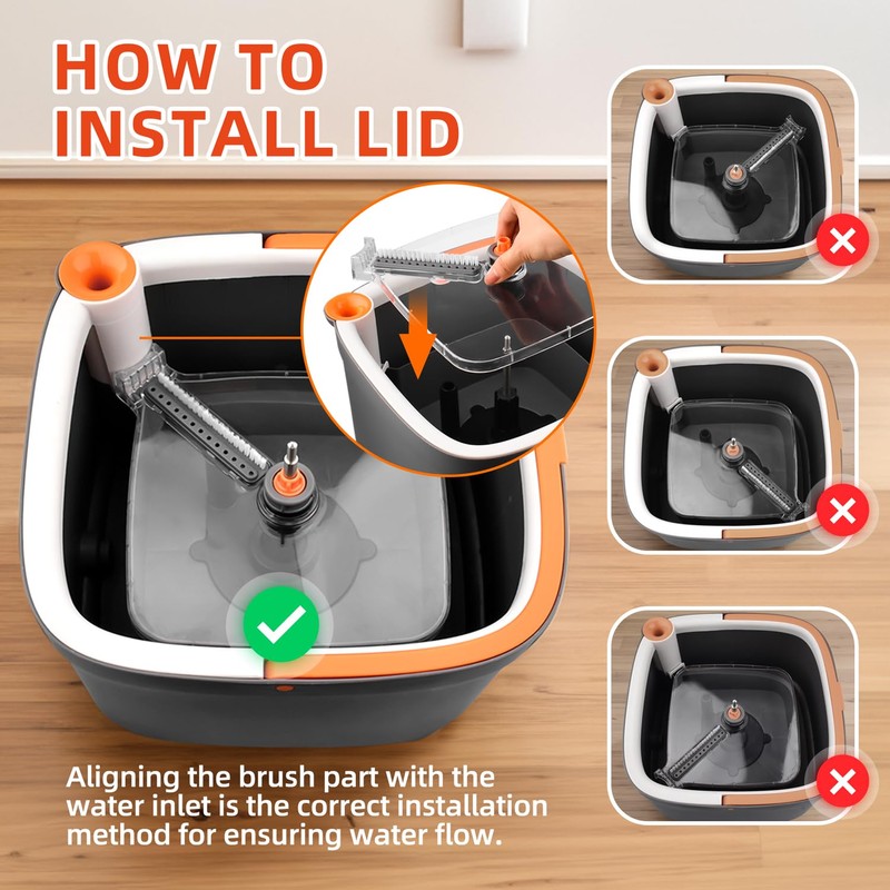 KZKR Spin Mop and Bucket Set with 10 Replaceable Microfiber