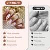 Pack of 24 Stick-On Nails Almond, French Press On Nails,
