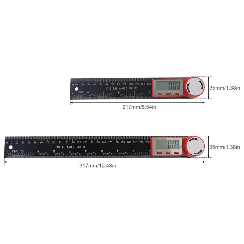Smgda Digital Angle Finder, 200mm/7 Inch Digital Inclinometer Protractor, Internal