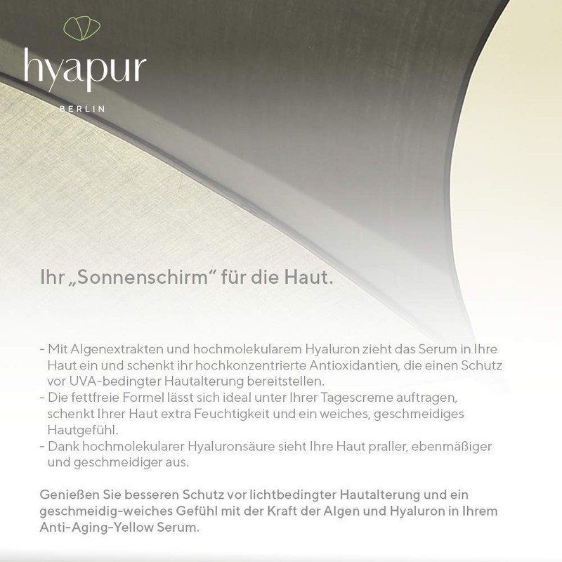 hyapur Yellow with Hyaluronic Algae Serum 15 ml Bottle