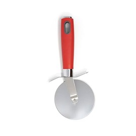 Farberware- Soft Grip Pizza Wheel, Stainless Steel Pizza Cutter, Dishwasher Safe (Red)