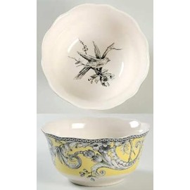 222 Fifth Adelaide Yellow Cereal Bowls, Set of 4
