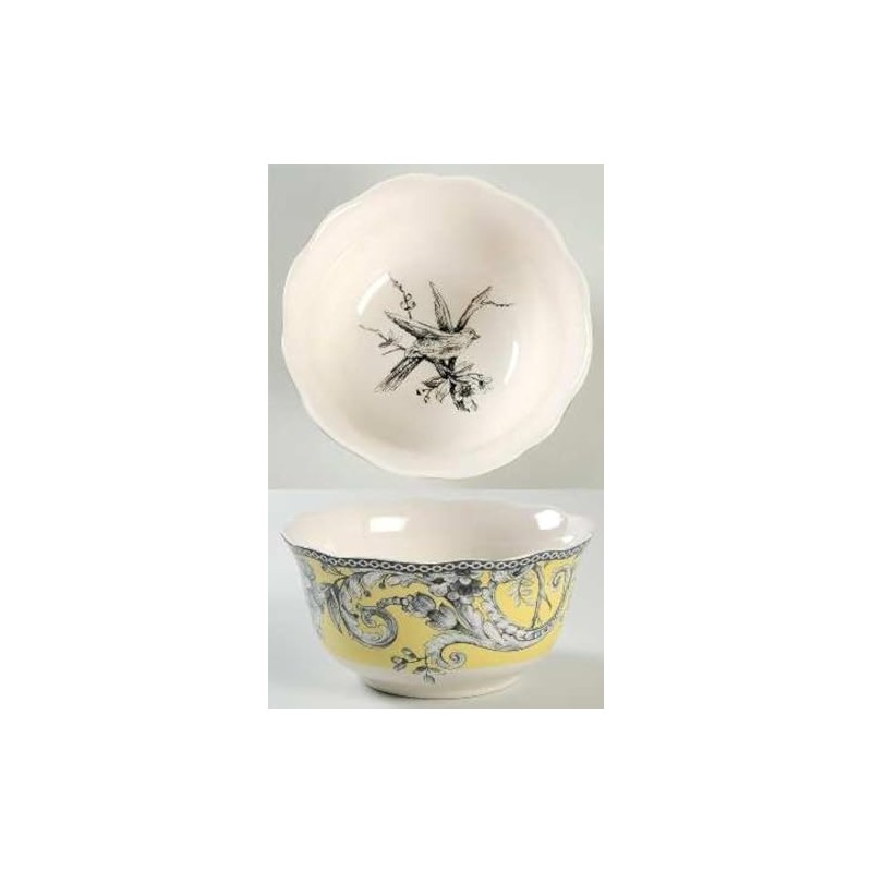 222 Fifth Adelaide Yellow Cereal Bowls, Set of 4