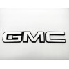 Auto Front & Rear GMC White Black OVERLAY Emblem Badge