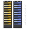 QWORK® 2 Pack 10 Pocket File Storage, Storage Pocket Chart,