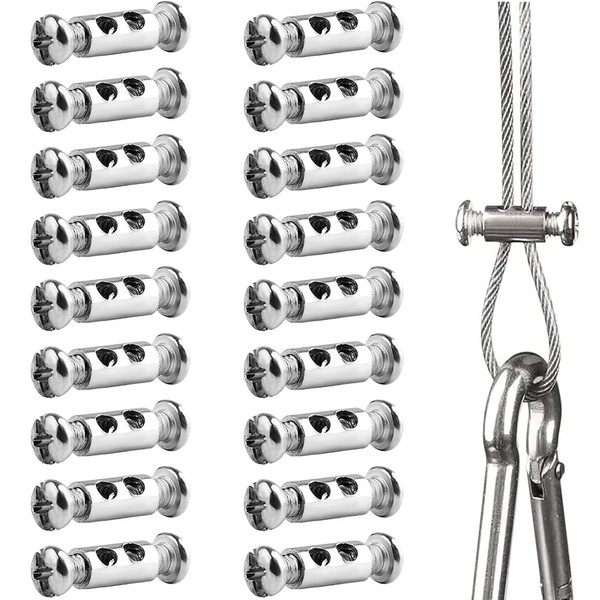 20 PCS Wire Rope Clips with End Screw Stopper Heavy