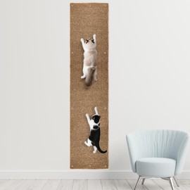80"x15.7" Cat Scratching Mat for Wall, Thickened Climbing Carpet with 20 Fixed Nails, Extra Large Cat Scratch Pad for Wall, Wall Mounted Durable Cat Scratcher Furniture Protector for Couch, Sofa, Home