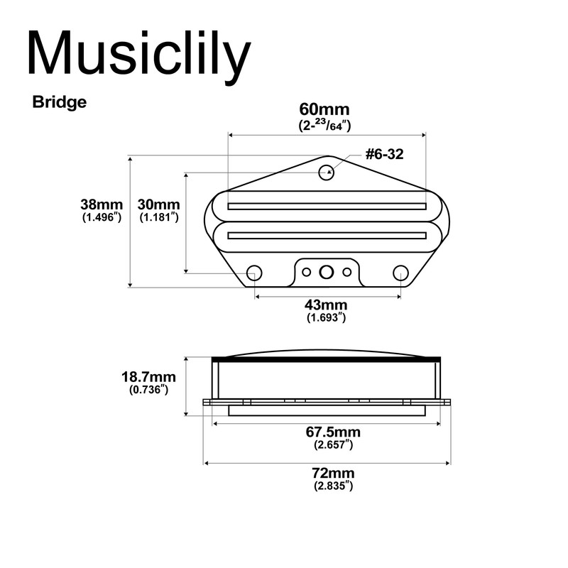 Musiclily Pro TL-DPMA Alnico 5 Dual Single Coil Sized Humbucker