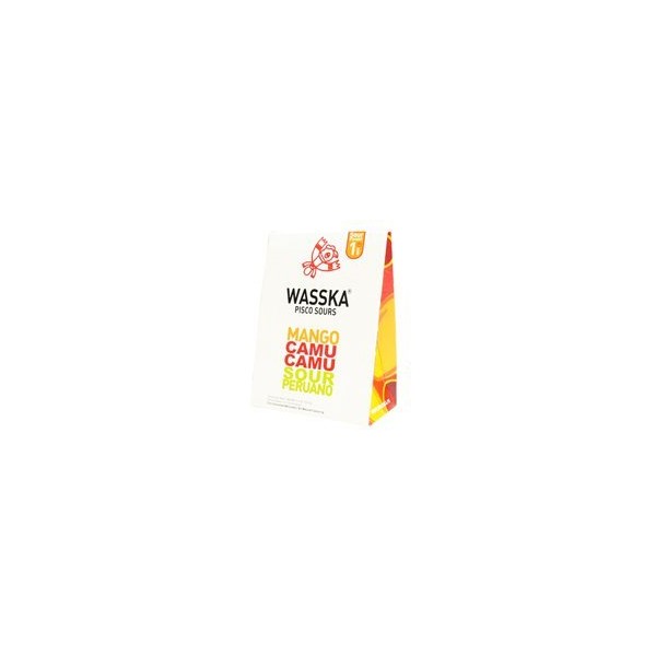 Wasska Pisco Sours - Peruvian Mango Camu Sour 4.4oz 12 Pack
