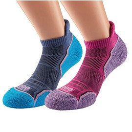 1000 Mile Ladies Womens Run Gym Training Running Ankle Socks, 2 Pair Per Pack