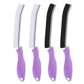 TQRR Toilet Brush, 4Pcs Bathroom Cleaning Brush, Toilet Scrubber, Deep Toilet Bowl Brush with Hanging Hole, Multifunctional Gap Cleaning Brush, Bristles for Kitchen Sinks, Tub,Shower (4, Purple)