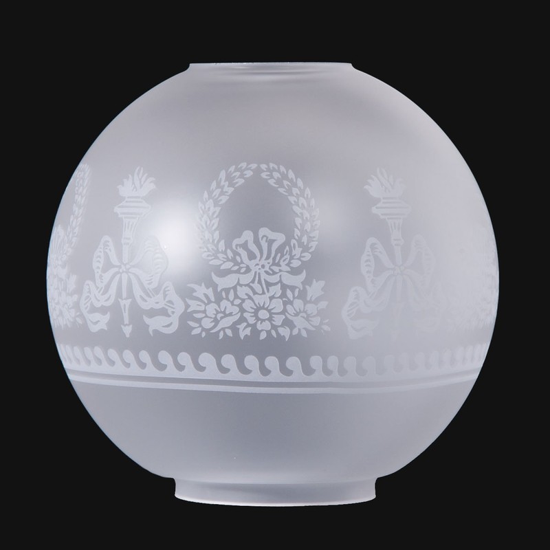 B&P Lamp® 9" Diameter, Ball Shade With Etched Filigree Design