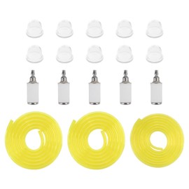 Topkidame 6 Feet 3 Sizes Fuel Hose Line Filter Primer Bulb 3/32"x3/16" 1/8"x3/16" .080"x.140" Fits for Poulan Craftman Gas Chainsaw String Trimmer Leaf Blower Lawnmower Weed Eater 2 4 Cycle