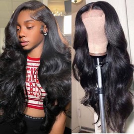 wenyu Body Wave Lace Front Wigs Human Hair Pre Plucked 4x4 Lace Closure Wigs For Black Women Human Hair Wig Body Wave Glueless Frontal Wigs Closure Wig (Body Wave, 20 inch)
