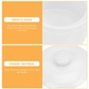 Angoily 2pcs 400ml White Ceramic Stew Pot with Lid 3.