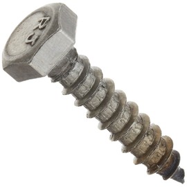 Steel Lag Screw, Plain Finish, Hex Head, Meets ASME B18.2.1/ASTM A307, 11" Length, Partially Threaded, 1/2"-6 Threads (Pack of 5)