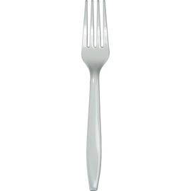 Shimmering Silver Plastic Forks, 72 Count