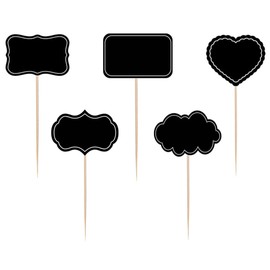 KIPETTO 100Pcs Cheese Markers for Charcuterie Board Label Picks Chalkboard Cupcake Toppers Blank Toothpick Flags for Wedding Birthday Baby Shower Party Decoration