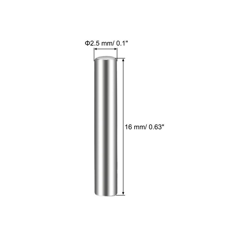 sourcing map Pack of 50 Cylinder Pins 304 Stainless Steel