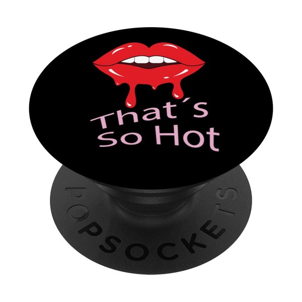 Eyelashes Lips and Tongue Women Kiss Clothes Lip Biting PopSockets