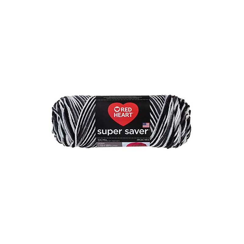 Red Heart Super Saver Yarn 932 Zebra