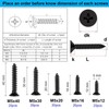 FandWay Phillips Flat Head Self-Tapping Screws, Black Carbon Steel Countersunk