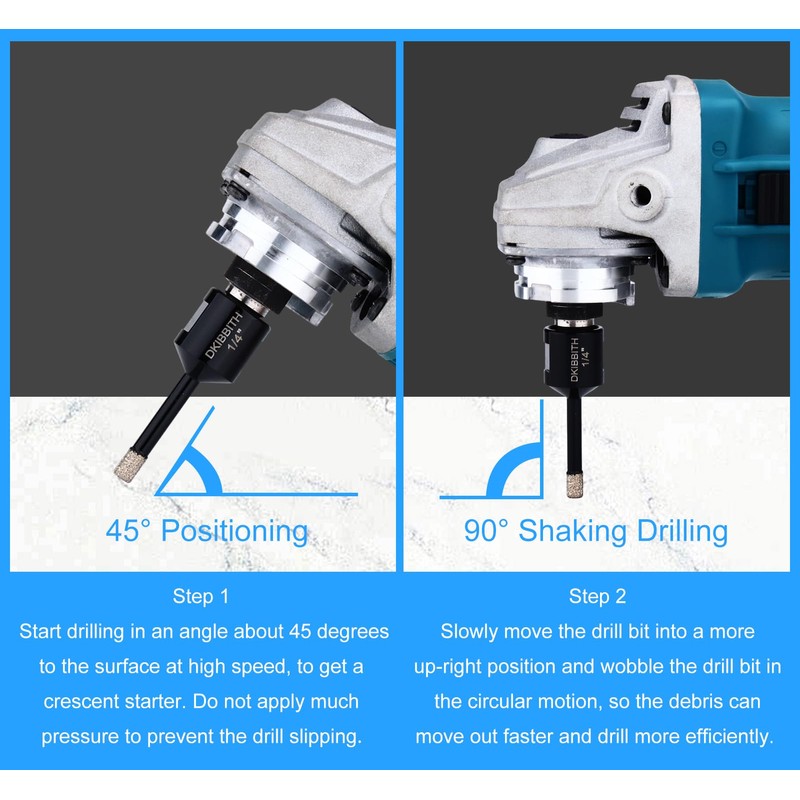 1/4 Inch Dry Diamond Core Drill Bits Set 2 pcs