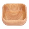 Rubber Wood Salad Bowl Handcrafted Simple Stylish Square Bowl Tableware