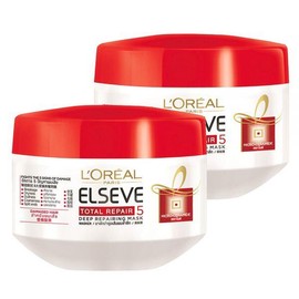 L'Oréal Paris 로레알파리 1+1 토탈 리페어 5 리페어링 헤어마스크 200ml x 2개 L'Oreal Paris 1+1 Total Repair 5 Repairing Hair Mask 200ml x 2