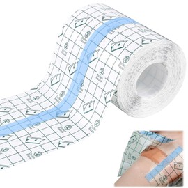JOKILY 10 cm x 10 m Waterproof Transparent Bandage Shower Plaster Waterproof Stretch Wound Dressings Tattoo Bandage for Neck, Back, Shoulder, Arms, Wrists, Thighs, Knees (A)