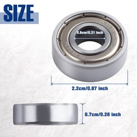 SPEEDWOX 20 PCS 608ZZ Ball Bearings Skateboard Bearings Metal Sealed Shielded Miniature Deep Groove Bearings For Furniture Wheel, Skateboards, Inline Skates, Scooters, Roller Blade Skates