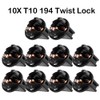 cciyu 10 Pack T10 168 Twist Lock Wedge instrument Panel Dash Light Bulb Base Sockets