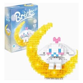 MR. GADGETS Figura Armable de Mini Bloques de Construcción 10cm, Mini Luz de Noche LED, Diferentes Personajes, Rompecabezas 3D, Juguetes para Niños, Minni, Regalo Ideal (Azul Claro)