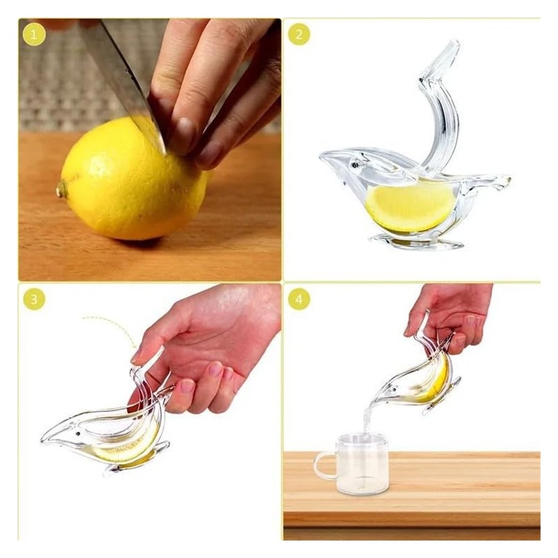 Lemon Squeezer Hand Press Portable Manual Lemon Clip Juicer Plastic