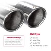 Upower 2.5" to 3.5" Dual Staggered Exhaust Tips 2 1/2