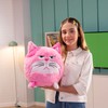 Hangry Petz Lucy Pink Cat - 12" Animal Plush, Squeeze