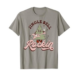 Jingle Bell Rock Rockin' Christmas Tree Retro Music Gifts T-Shirt