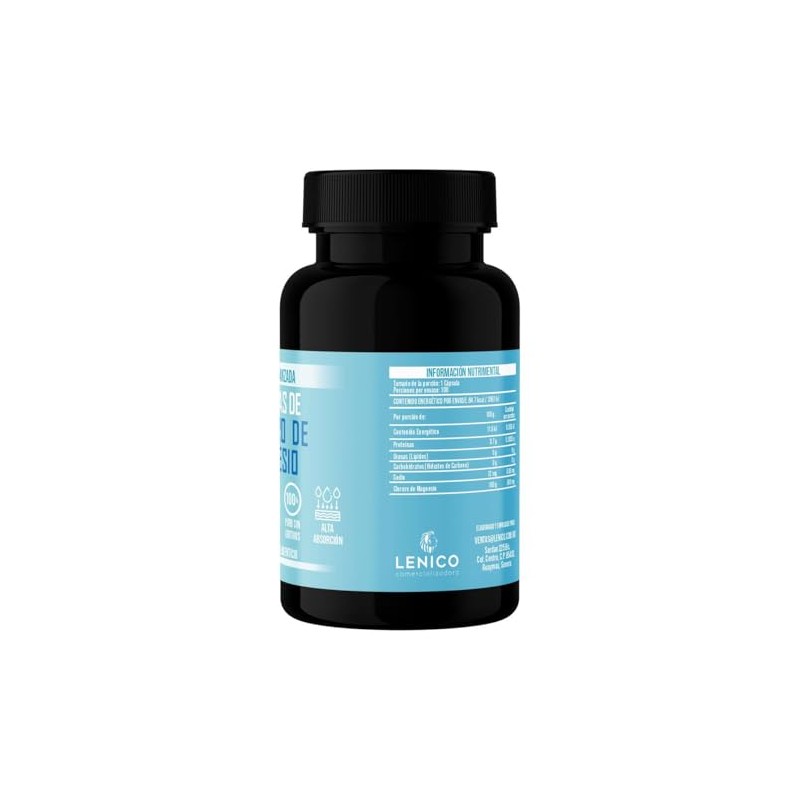 Cloruro de Magnesio en Cápsulas 500 mg | 100 Cápsulas